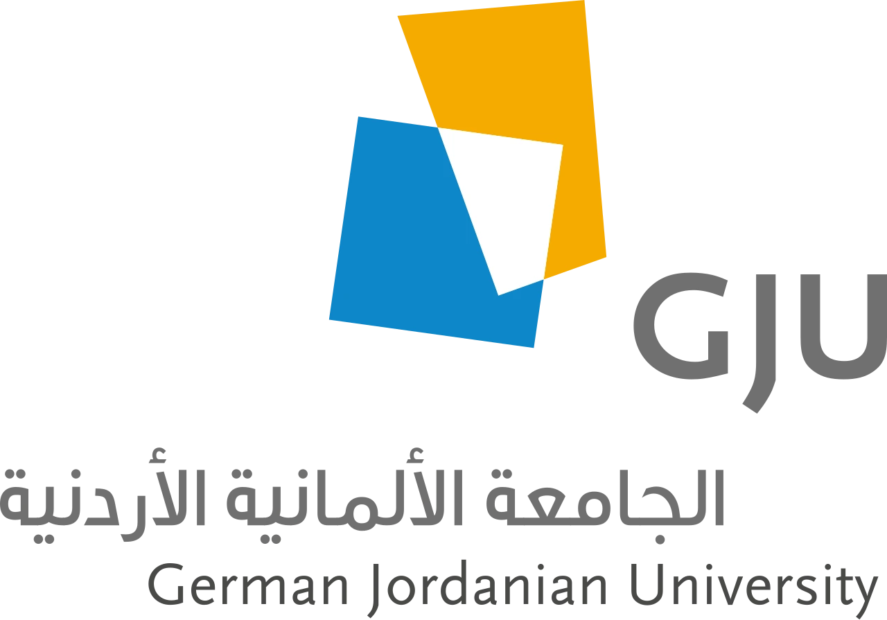 The German Jordanian University (GJU) Official Logo - is a public university located in Mushaqar was founded in 2005 by a Royal Decree